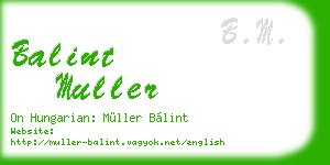 balint muller business card